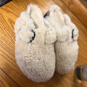 Papillio Cream Fuzzy Sandals